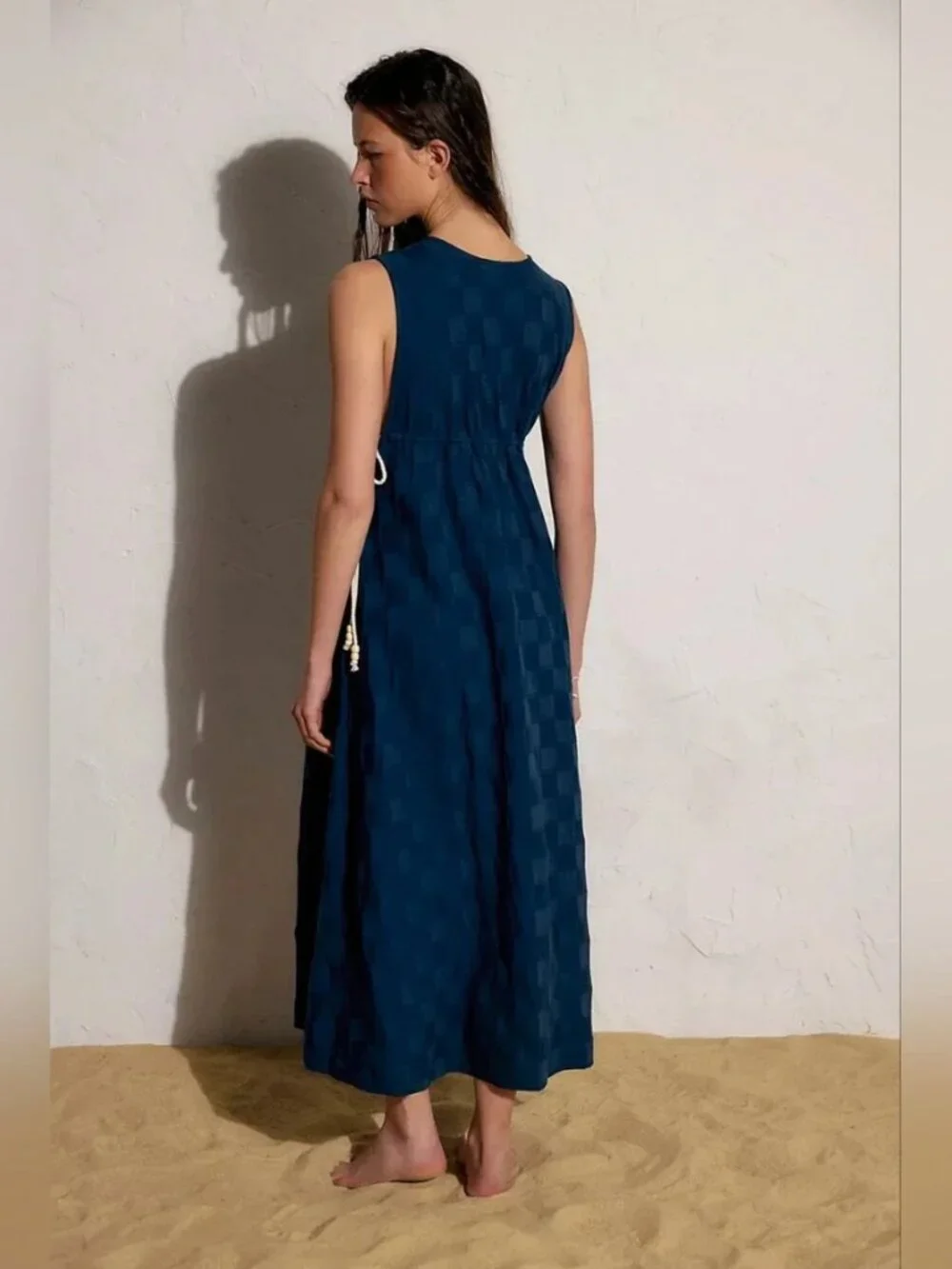 Free People Women's Tidebreaker Midi Dress In Posiedon - Size M  NWT